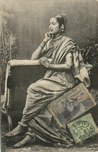 PC CPA INDIA, CALCUTTA, BAYADERE, Vintage Postcard (b21822)