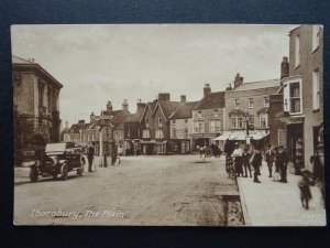 Glouc THORNBURY The Plain - Animated Street Scene c1905 Postcard by A Prewett
