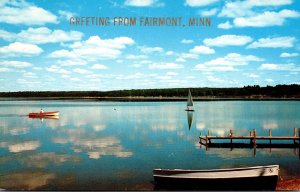 Minnesota Greetings From Fairmont Boating Scene