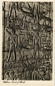CPA Lehnert & Landrock 461 Sakkara - Temple Reliefs EGYPT (916698)