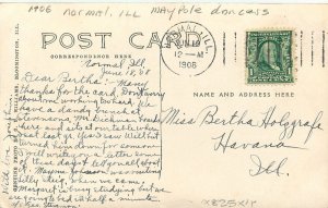 1906 Normal Illinois Maypole Dancers occupation Williams RPPC Postcard 25-11607