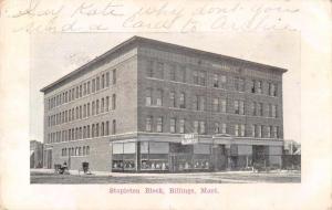 Billings Montana Stapleton Block Antique Postcard J55811 