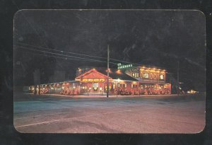 WILDWOOD NEW JERSEY NJ ANGLESEA INN RESTAURANT AT NIGHT ADVERTISING POSTCARD