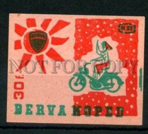 500716 HUNGARY BERVA motorcycle ADVERTISING Old match label