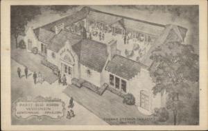 Pabst Blue Ribbopn Wisconsin Centennial Pavilion Architect's Drawing Postcard