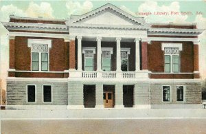 Wheelock Postcard Carnegie Library Fort Smith  AR Sebastian County