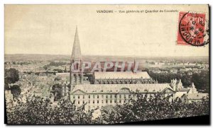 Old Postcard Vendome view Generale and District Cavalry