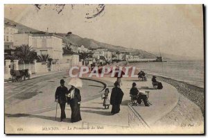 Old Postcard Menton Promenade du Midi