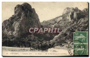 Old Postcard L'Esterel Corniche d'Or Trayas Roc St Barthelemy and St Pilou