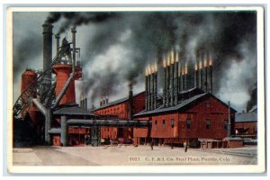 c1910 CFI Co. Steel Plant Factory Exterior Building Pueblo Colorado CO Postcard