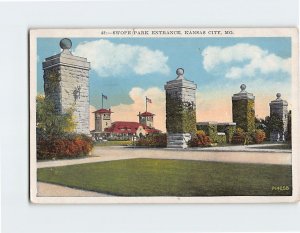 Postcard Swope Park Entrance, Kansas City, Missouri