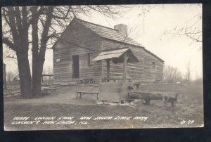 RPPC NEW SALEM ILLINOIS ABRAHAM LINCOLN STORE VINTAGE REAL PHOTO POSTCARD