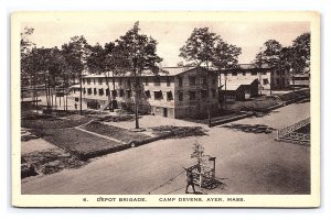 Postcard Depot Brigade Camp Devens Ayer Mass. U. S. Army