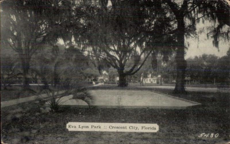 Crescent City FL Eva Lyon Park Postcard