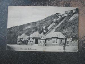 FOLKESTONE ENGLAND THE LIFT c1910 Postcard