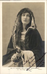 W. Jackson Houlston Ring of Straw Live AUTOGRAPH Real Photo Vintage Postcard