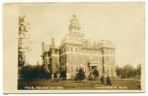 Court House Concordia Kansas 1907 postcard