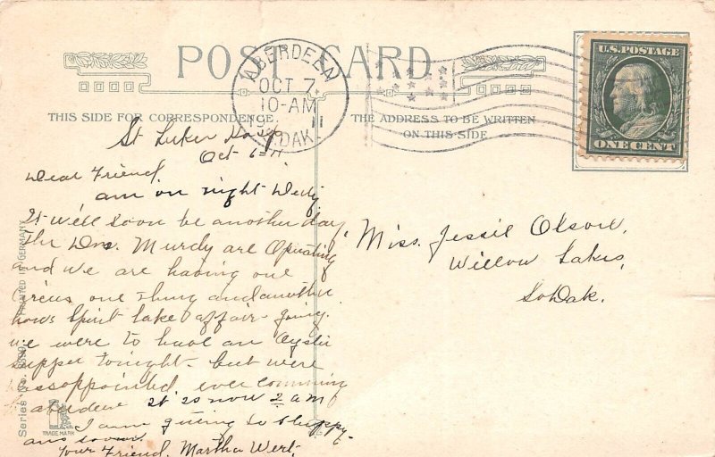 All Hallowe'en Greetings, Candle, Owl & Black Cat, Gottschalk, PC U19999