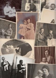 Lot 12 photo postcards women with children early studio photography included