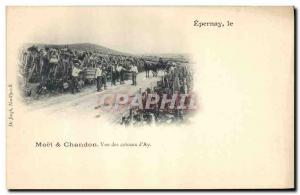 Old Postcard Folklore Wine Vintage Champagne Epernay Moet & Chandon view of t...