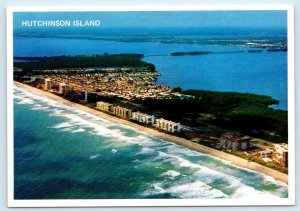 HUTCHINSON ISLAND, Florida FL ~ Aerial View JENSEN BEACH 1983 ~ 4x6 Postcard