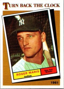 1986 Topps Baseball Card Roger Maris New York Yankees sk10660