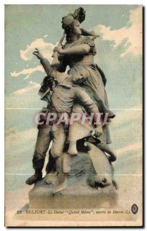 Old Postcard Belfort Statue When Meme out of Mercia