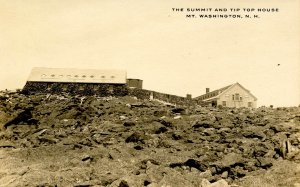 NH - Mt. Washington. Summit and Tip Top House.  RPPC