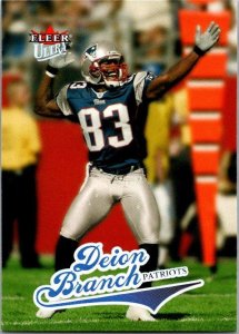 2004 Fleer Football Card Deion Branch New England Patriots sk9234