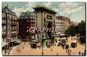 Old Postcard Paris Boulevard and the Porte Saint Denis The Boulevard