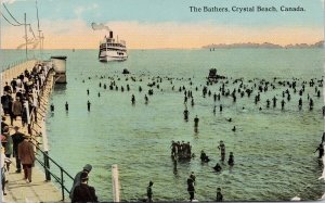 The Bathers Crystal Beach Ontario ON Ont Steamship Steamer Postcard E80 *as is