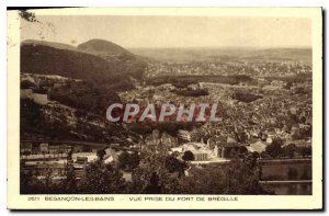 Old Postcard Besancon les Bains view taken Fort Bregille