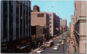 Saint Catherine Street Montreal Québec Canada Business Section Postcard