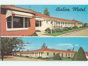 Unused Pre-1980 AIRLINE MOTEL Waterloo Iowa IA u1618