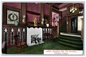 Portland Oregon OR Postcard Ladie's Reception Hall The Cornelius Interior 1909