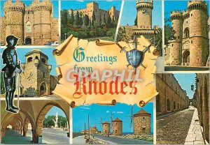 Modern Postcard Greetings from Rhodes