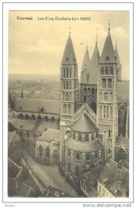 Tournai, Bird's Eye View, Les Cing Clouchers (an 1030), Belgium, PU-1918
