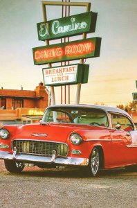 Worn Out Car El Camino Dining Room New Mexico Plain Back Postcard