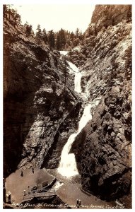 RPPC Sanborn Postcard S-105 Seven Falls Cheyenne Canon Colorado Springs Colorado