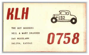 QSL Radio Card From Salina Kansas KLH 0758 