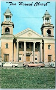 Postcard - Two Horned Church First Congregational Church - Marietta, Ohio
