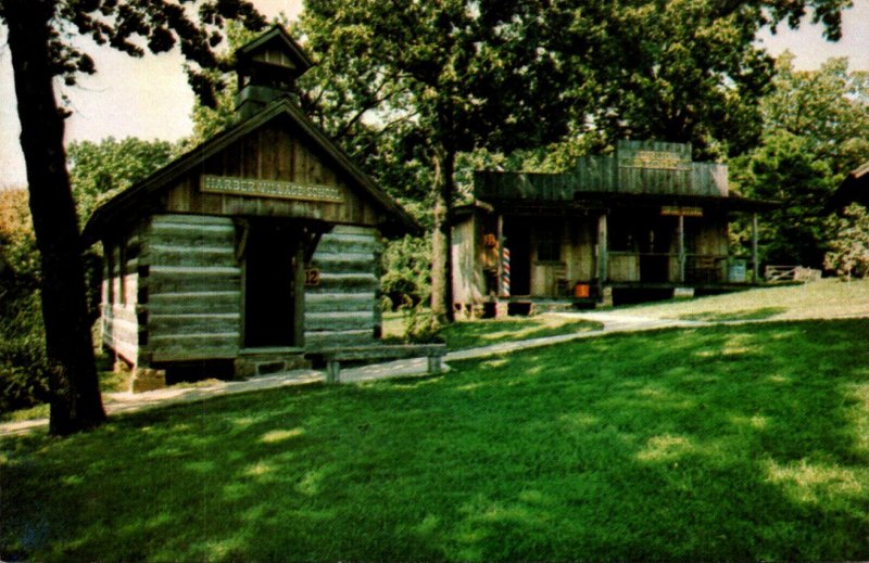 Oklahoma Grove Har-Ber Village Drug Store Barber Shop and Village School