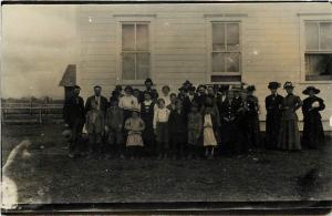 c1910 RPPC Postcard School House, Children & Staff, Turner OR Marion County