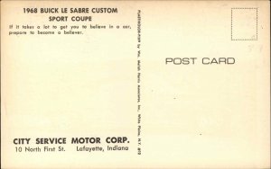 1968 Buick Le Sabre Custom Sport Coupe CLASSIC CAR AD ADVERTISING