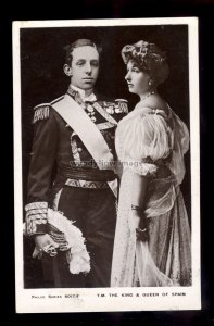 r4267 - The King & Queen of Spain portrait - Philco Series 6017F postcard