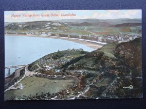 Wales LLANDUDNO Happy Valley from the Great Orme c1909 Postcard by Valentine