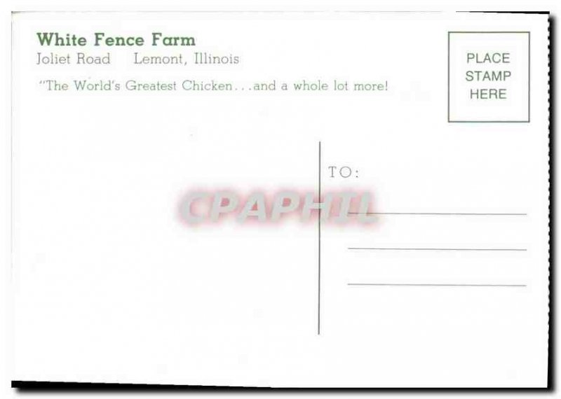 Postcard Old White Fence Farm Joliet Road Lemont Illinois