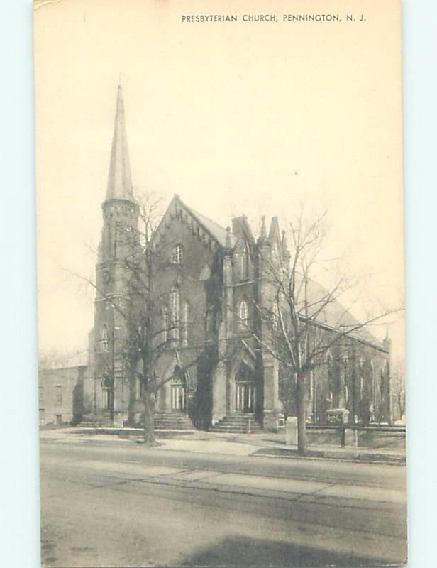 Unused Divided-Back CHURCH SCENE Pennington - Near Princeton & Trenton NJ A8440