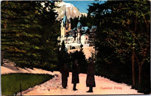 Romania Sinaia Castelul Peles Vintage Postcard 09.68