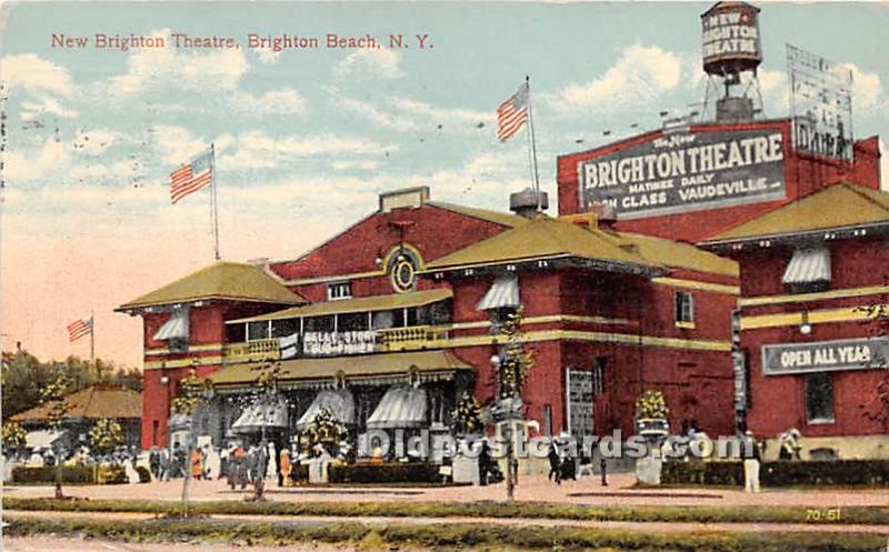 New Brighton Theatre Brighton Beach, NY, USA Amusement Park 1915 
